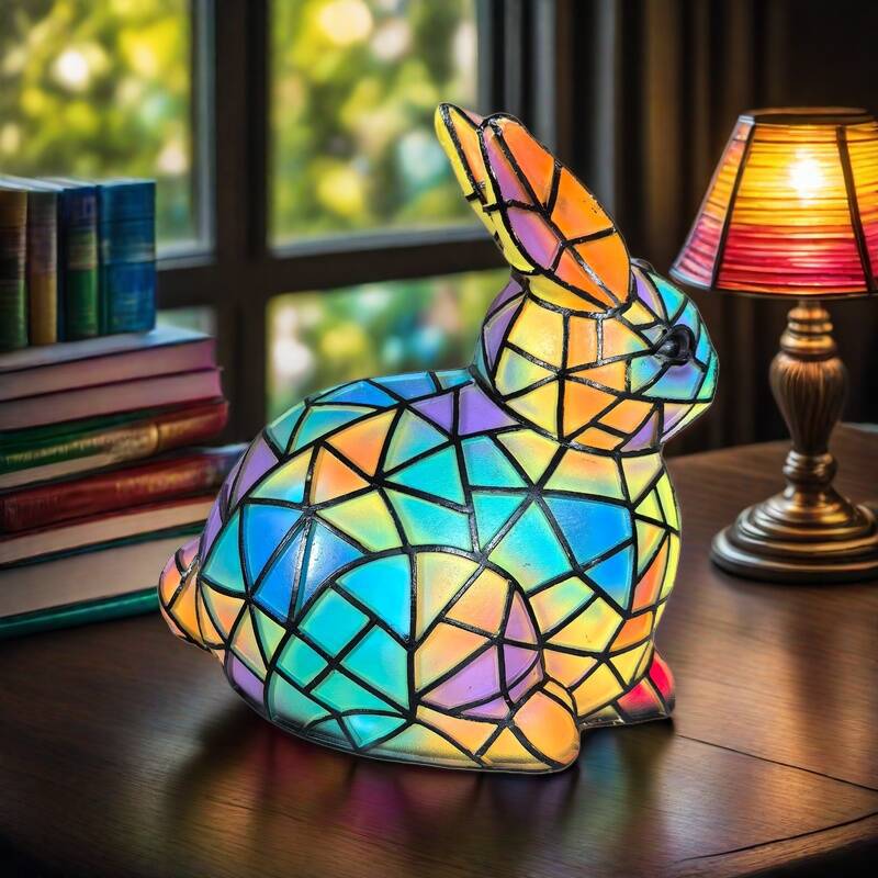 Bell | Enchanting Colorful Glass Rabbit Lamp