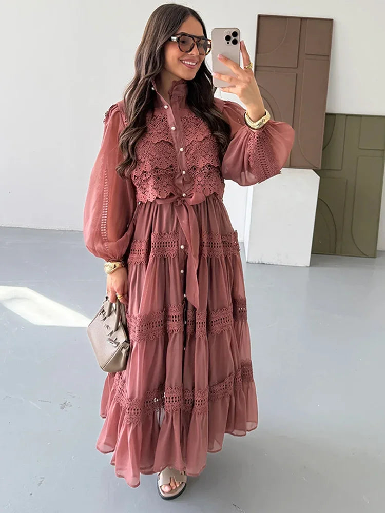 Aurora™ | Lyna - Embroidered Maxi Dress