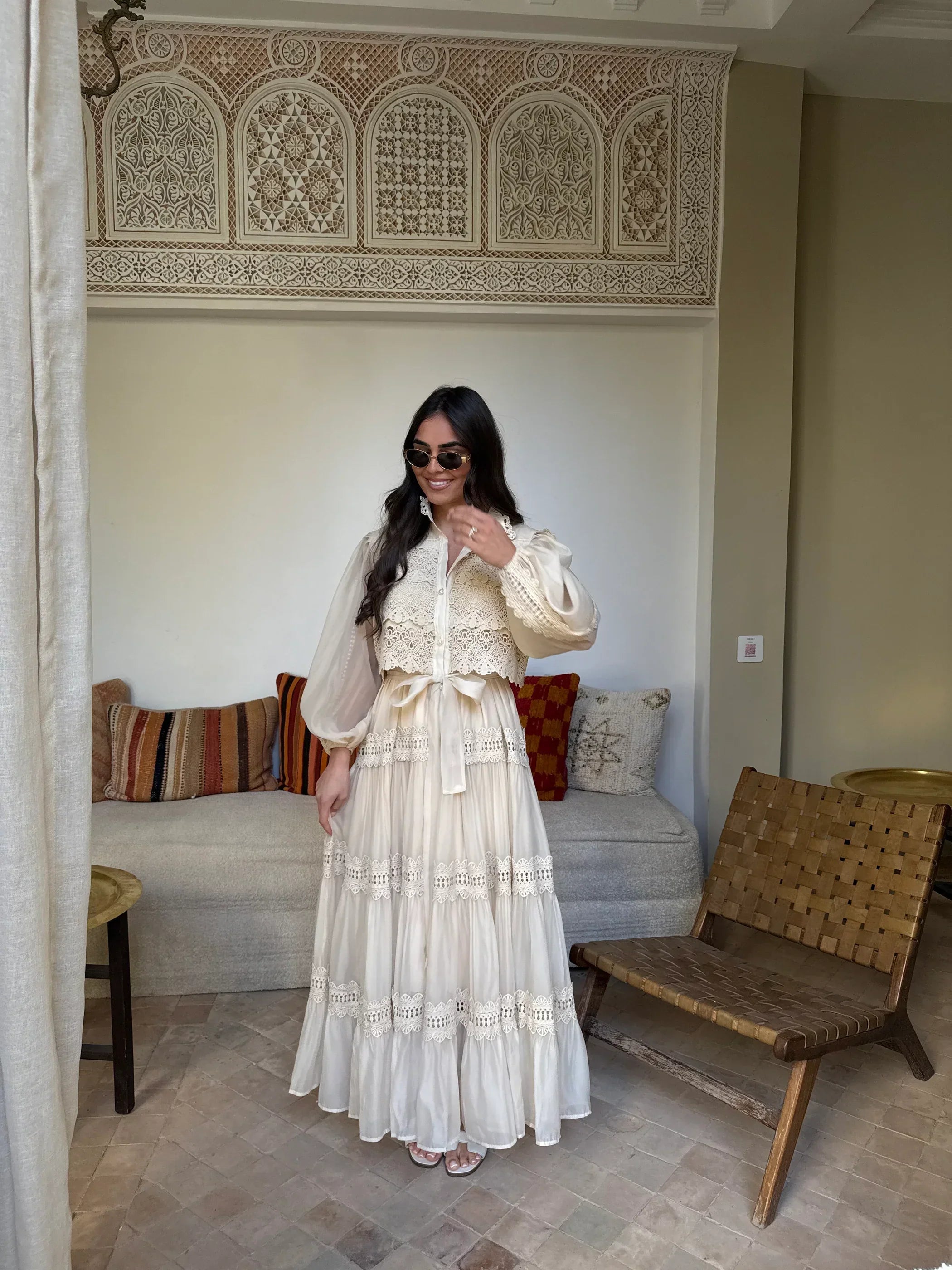 Aurora™ | Lyna - Embroidered Maxi Dress