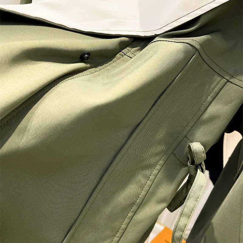NATI | Dual-Layer Hooded Jacket with Snap and Zipper Closure