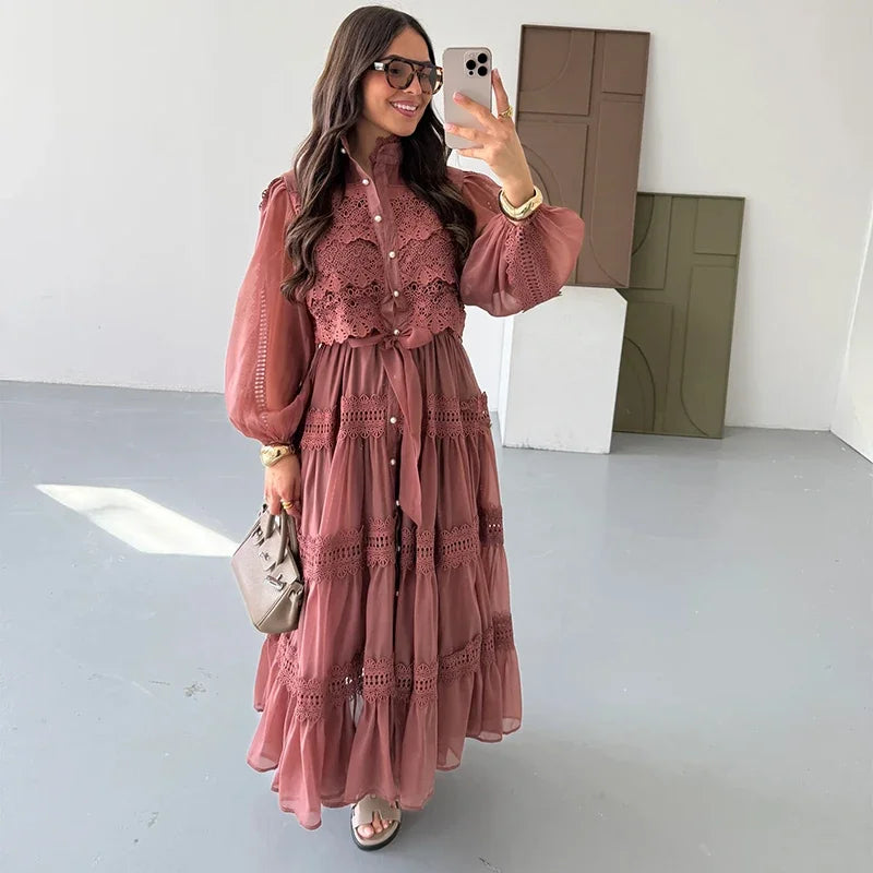 Aurora™ | Lyna - Embroidered Maxi Dress