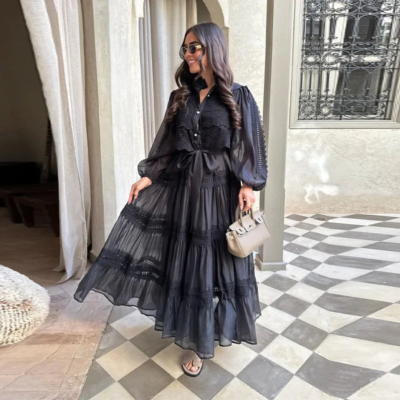 Aurora™ | Lyna - Embroidered Maxi Dress