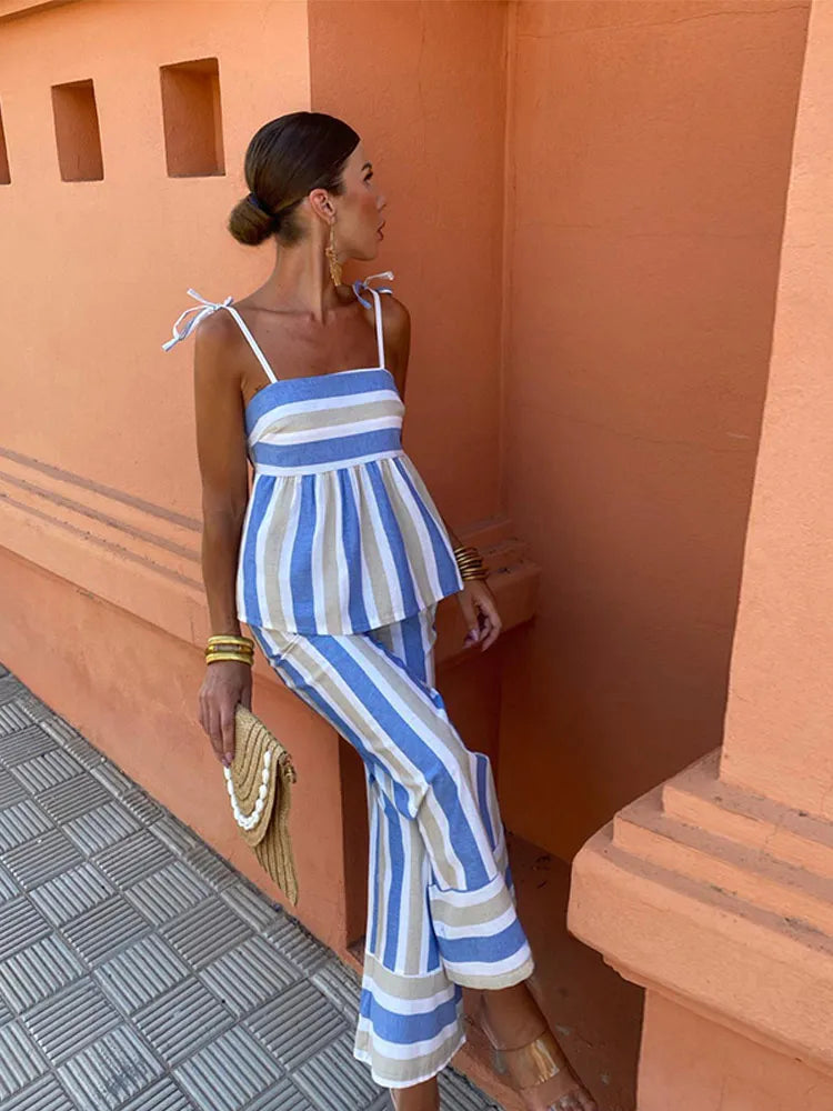 Hanne – Summer Printed Pants Set