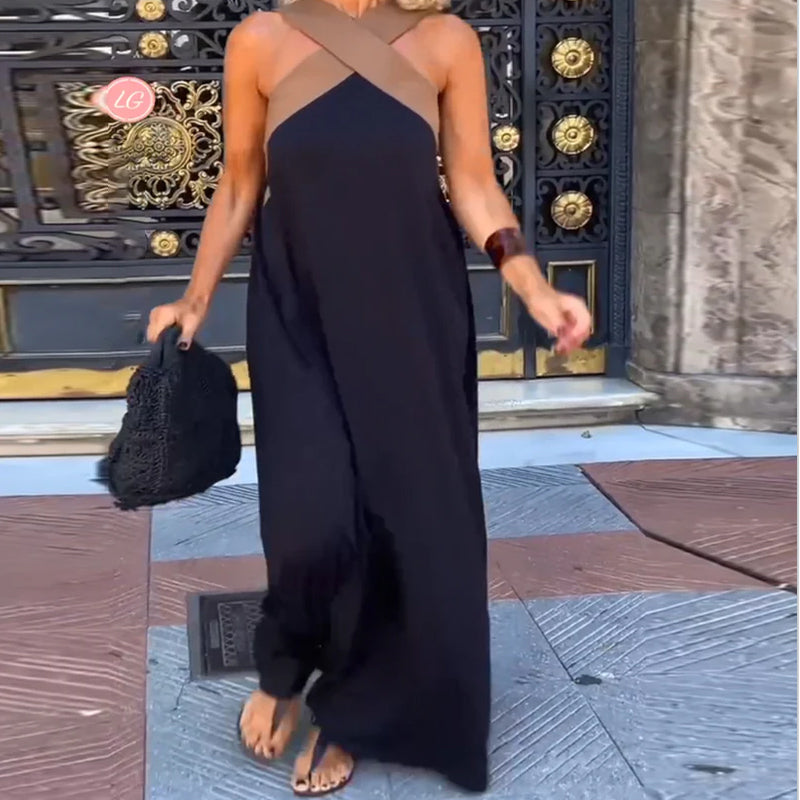 Anne | Chic Crossover Neckline Dress