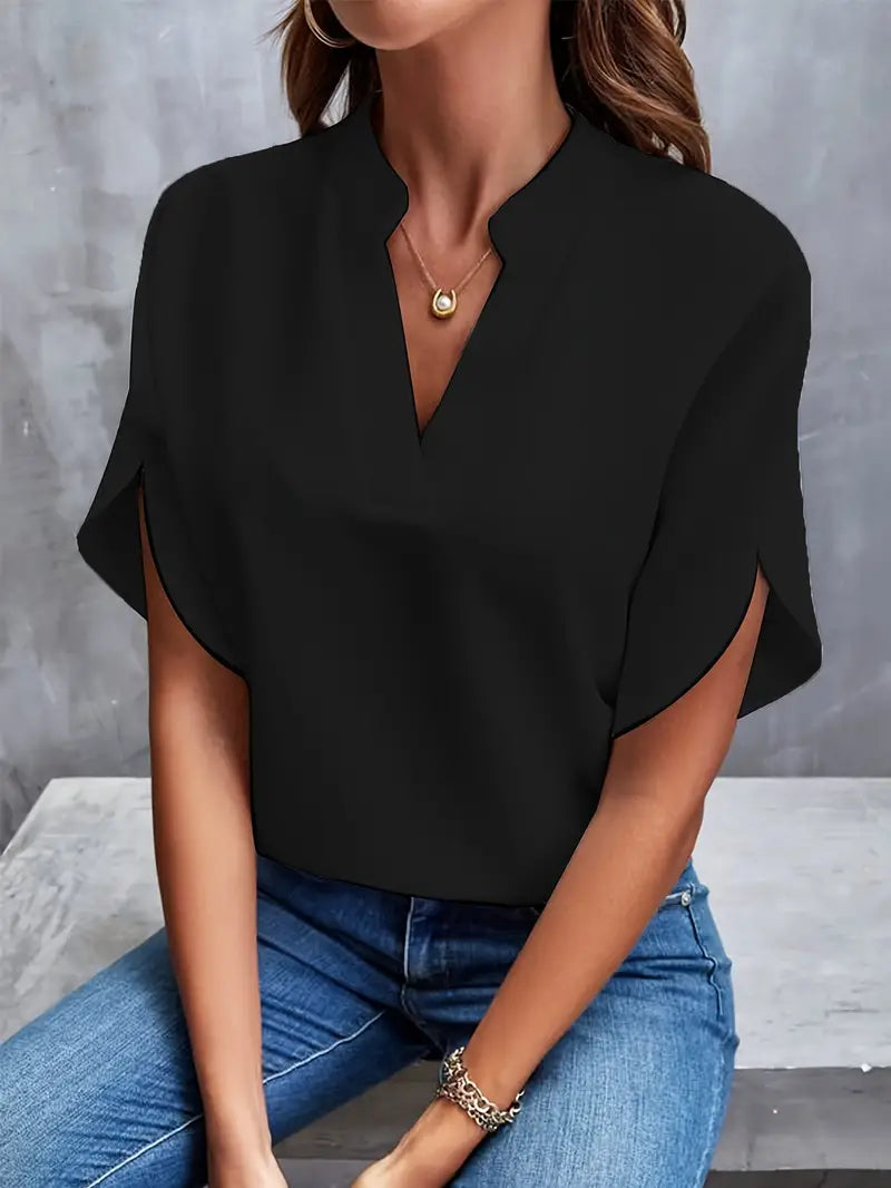 Elegant V-neck Blouse for Women
