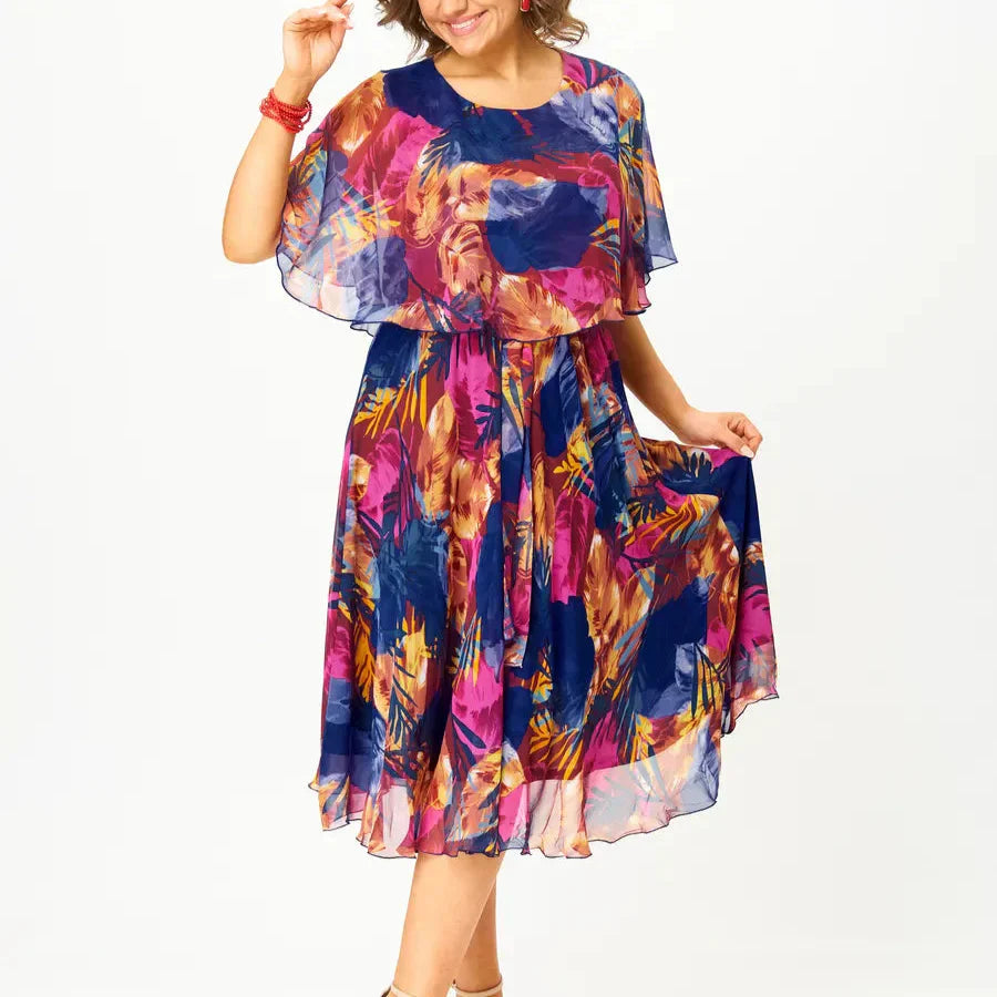 AYALA | Plus Size Comfortable Chiffon Dress