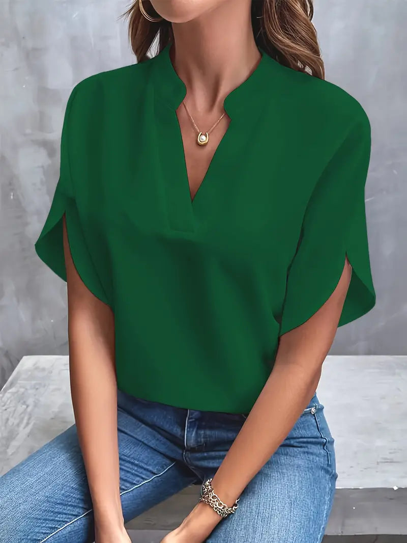 Elegant V-neck Blouse for Women