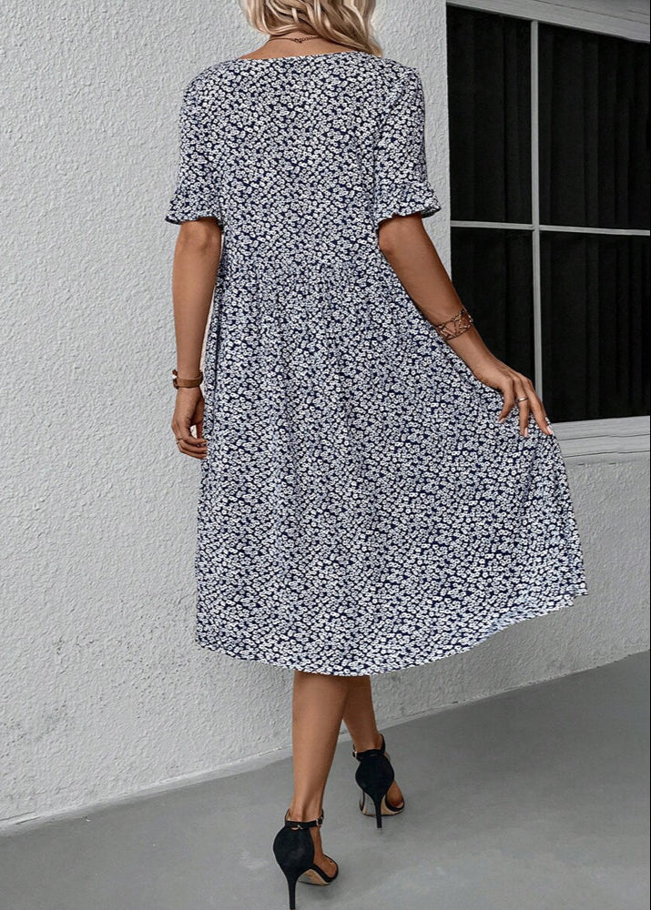 Lune - Elegant Floral Midi Dress