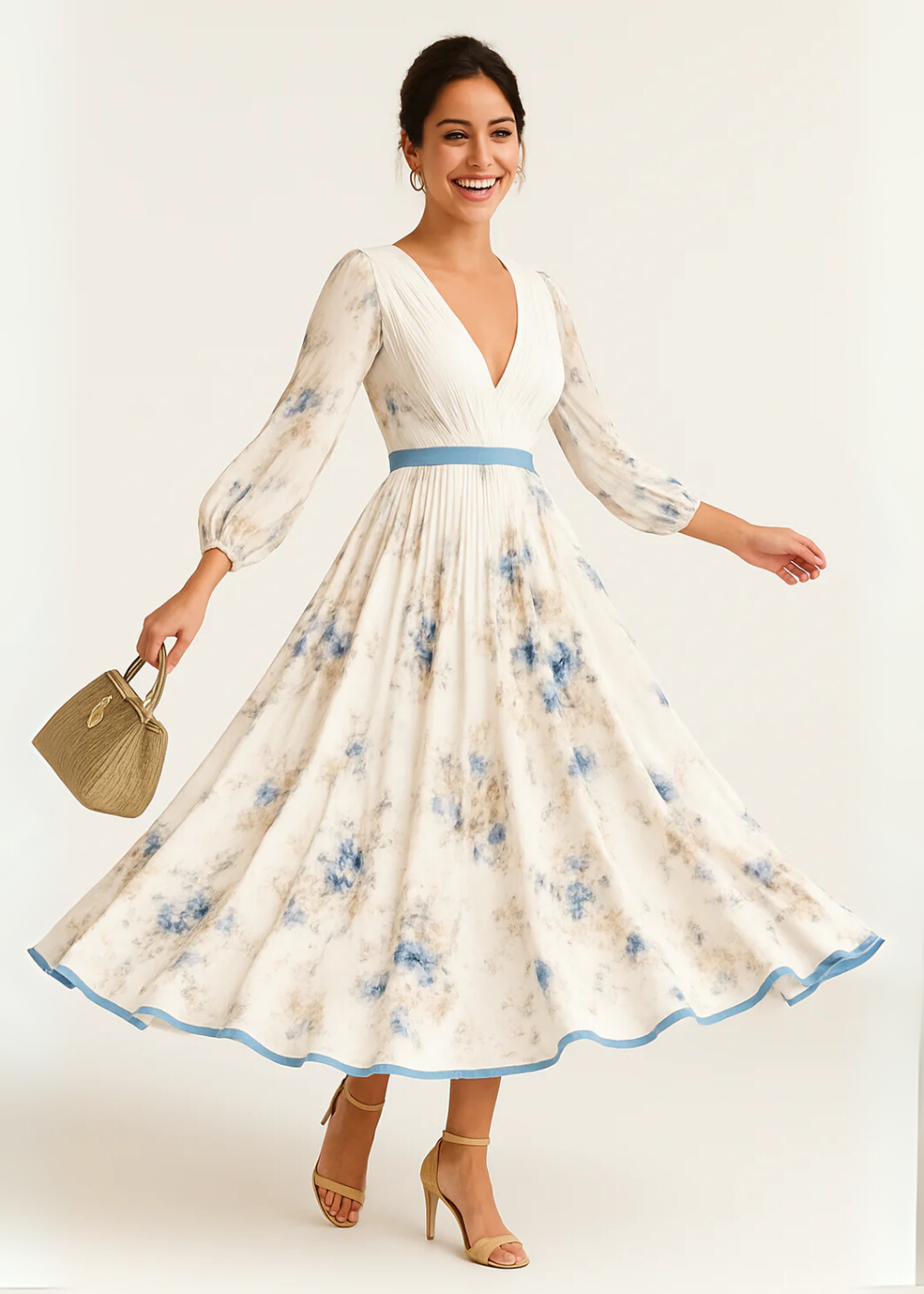 Cecile - Exquisite Floral Elegance Dress